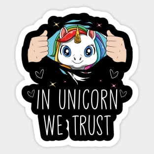 Cute Unicorn Horn Pretty Rainbow Colors Funny Quote Sticker